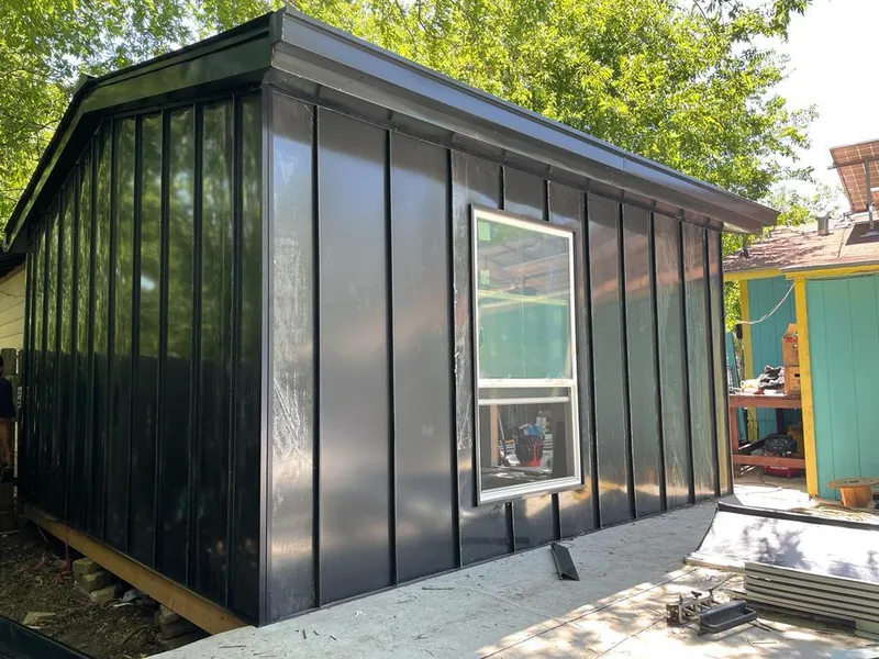 Black standing seam metal wall panels for Metal Roof Installation in Roseland