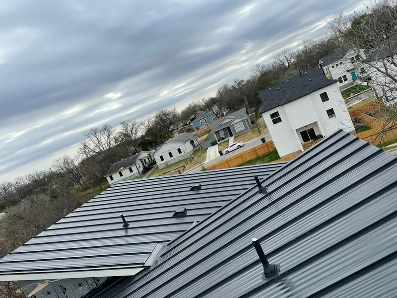 Standing seam metal roof panels with vents for Skylight Repair in Roseland